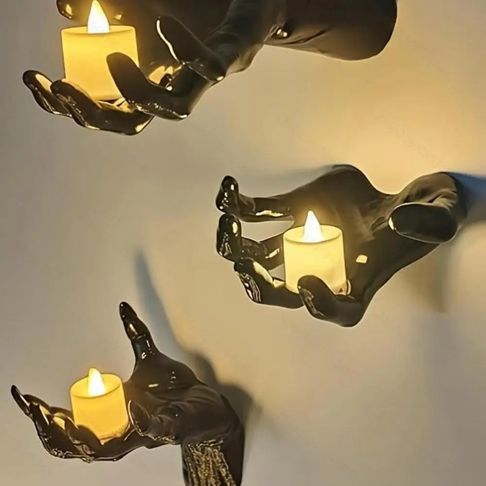 Настенный держатель для свечей на Хэллоуин жуткая захватывающая страшные руки