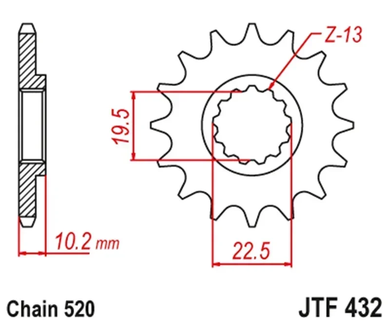 Передняя звездочка мотоцикла LOPOR 520 костюм для Suzuki TSX250 LC TS250X 1985-1990 GSF250 95 DR250RS 1995 RGV250