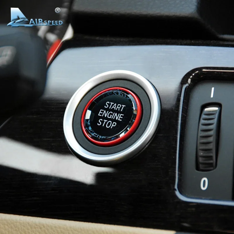 Фото Крышка кнопки запуска двигателя автомобиля для BMW E90 E91 E92 E93 E87 E83 E70 E60 E71 E84 E89, аксессуар для кнопки стоп-сигнала из АБС-пластика с кристаллами №4