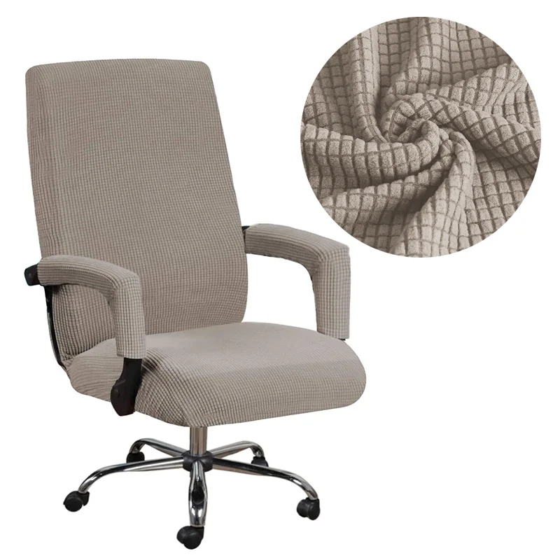 New Spandex Anti-dirty Computer Chair Cover Elastic Boss Office Chair Cover Easy Washable Removable or 2pcs Armrest Cover