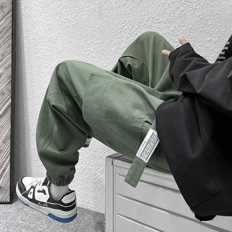 

Spring trousers worker pants men's casual loose cash pants