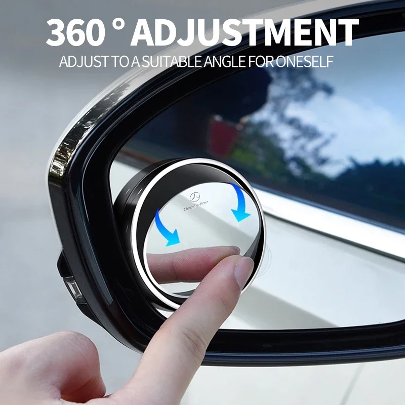 2 шт. автомобильное зеркало на присоске для слепых зон 360 ° Широкоугольный обзор