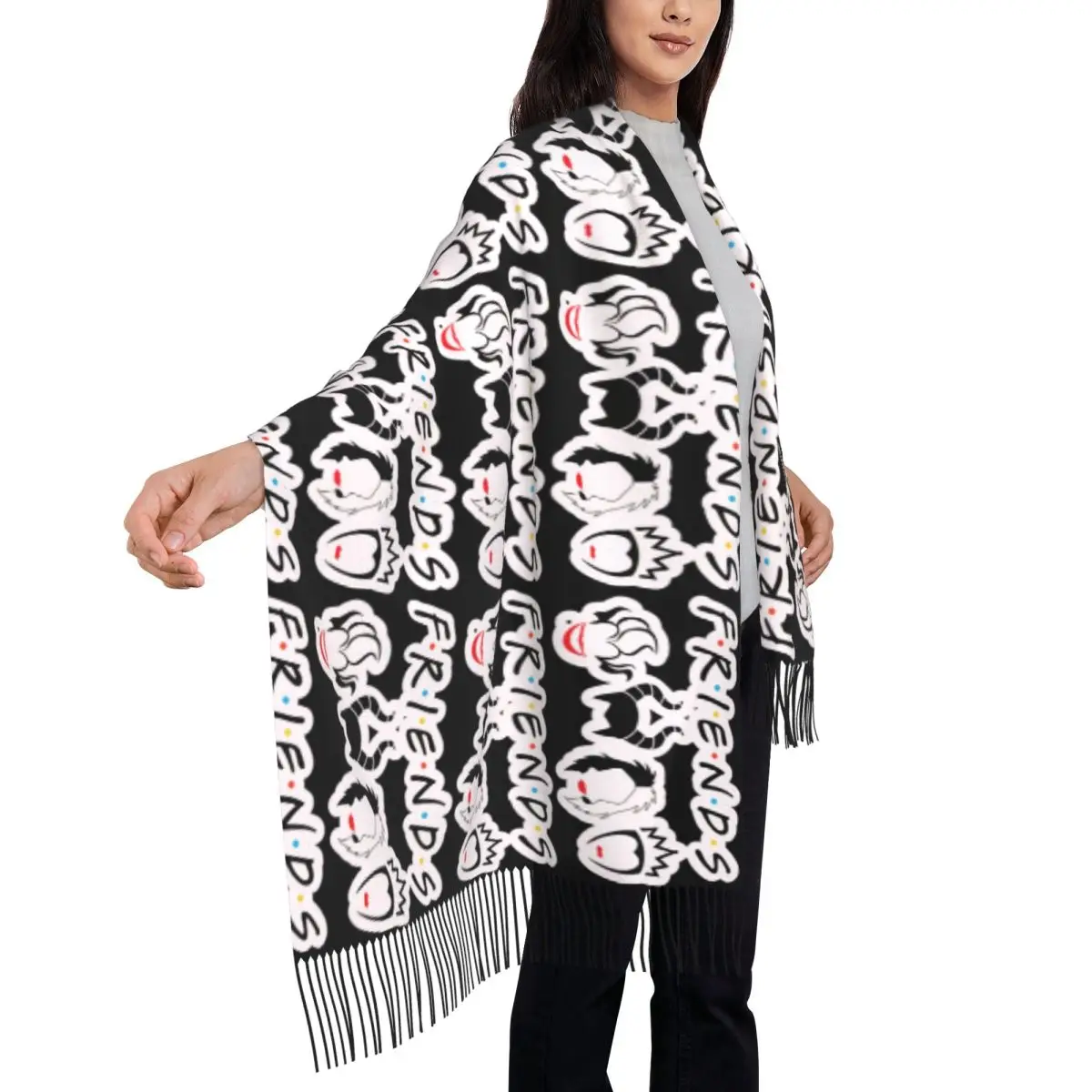 Мягкая шаль на заказ для женщин злодей друзей женская зимняя Осенняя