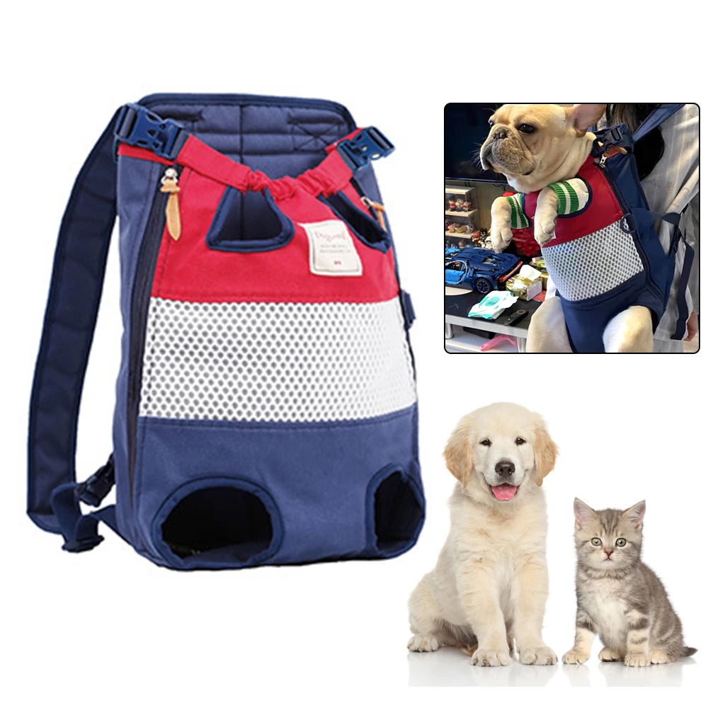 

For Small Medium Dog Cat Bulldog Puppy Carrying Bag Double Shoulder Portable Pet Carrier Bag Cat Dogs Backpack Outdoor Travel