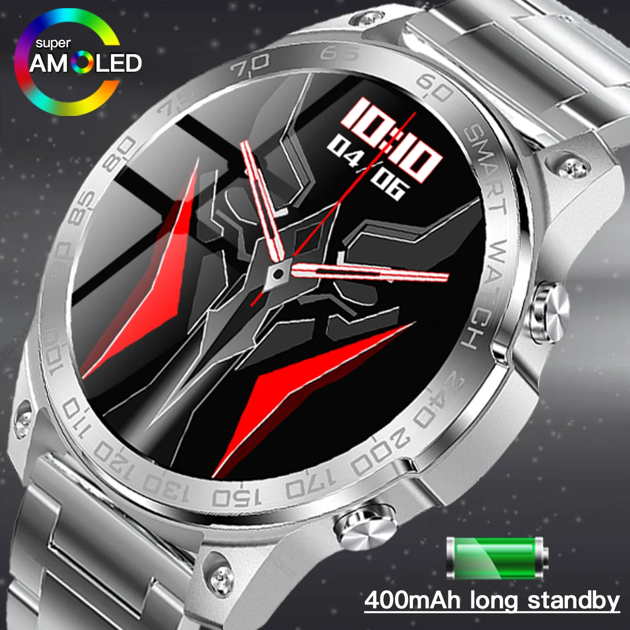 

2023 New AMOLED Smart Watch Men Hi-Fi Voice Calling 1.43 Inch Always-on Display Sport Watches IP68 Waterproof Smartwatch For Men