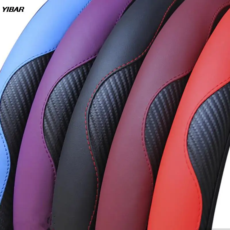 

Женские Дышащие Нескользящие чехлы из искусственной кожи, удобные Переносные Чехлы для руля, автомобильные аксессуары