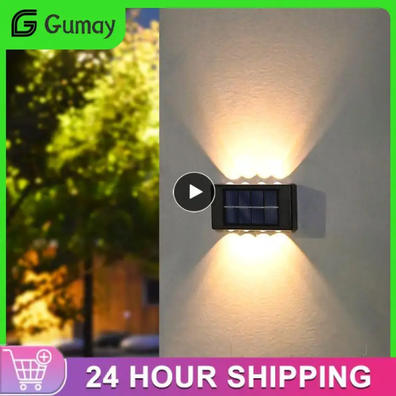 

2/4/5 шт., светодиодные Настенные светильники на солнечной батарее