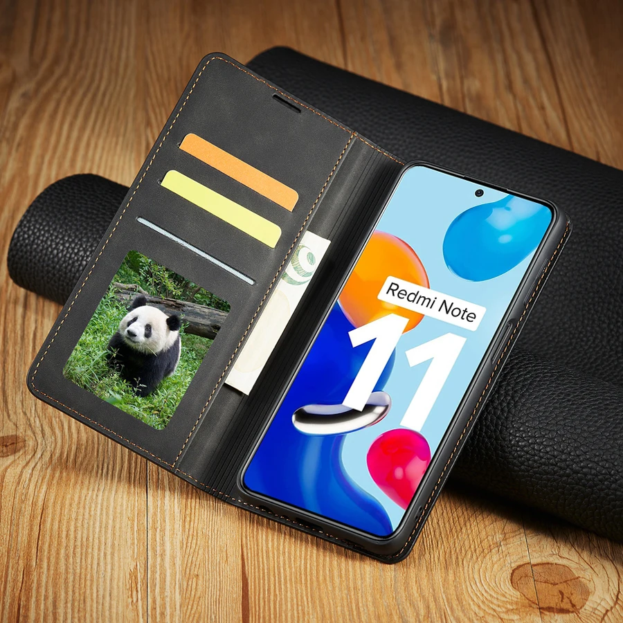 Wallet Flip Leather Case For Xiaomi Redmi 12C 10A 10C 9A 9C 9T Note 11 Pro 11S 10 Pro 9 Pro 8T 7 Poco C55 X5 Pro X4 GT 11T 12T
