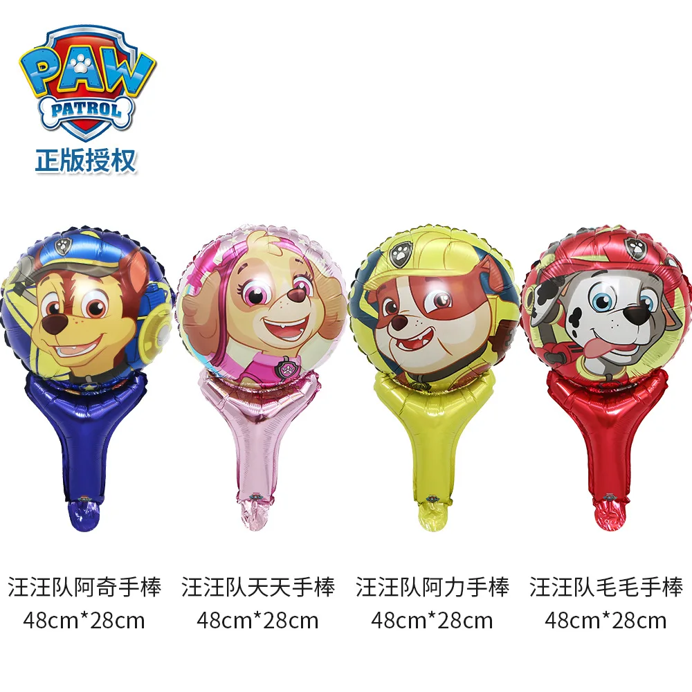 

Paw Patrol Toys Aluminum Foil Balloon Chase Skye Marshall Cartoon Dog Toy Pusher Stick Balloon Party Decoration Supplies Balloon