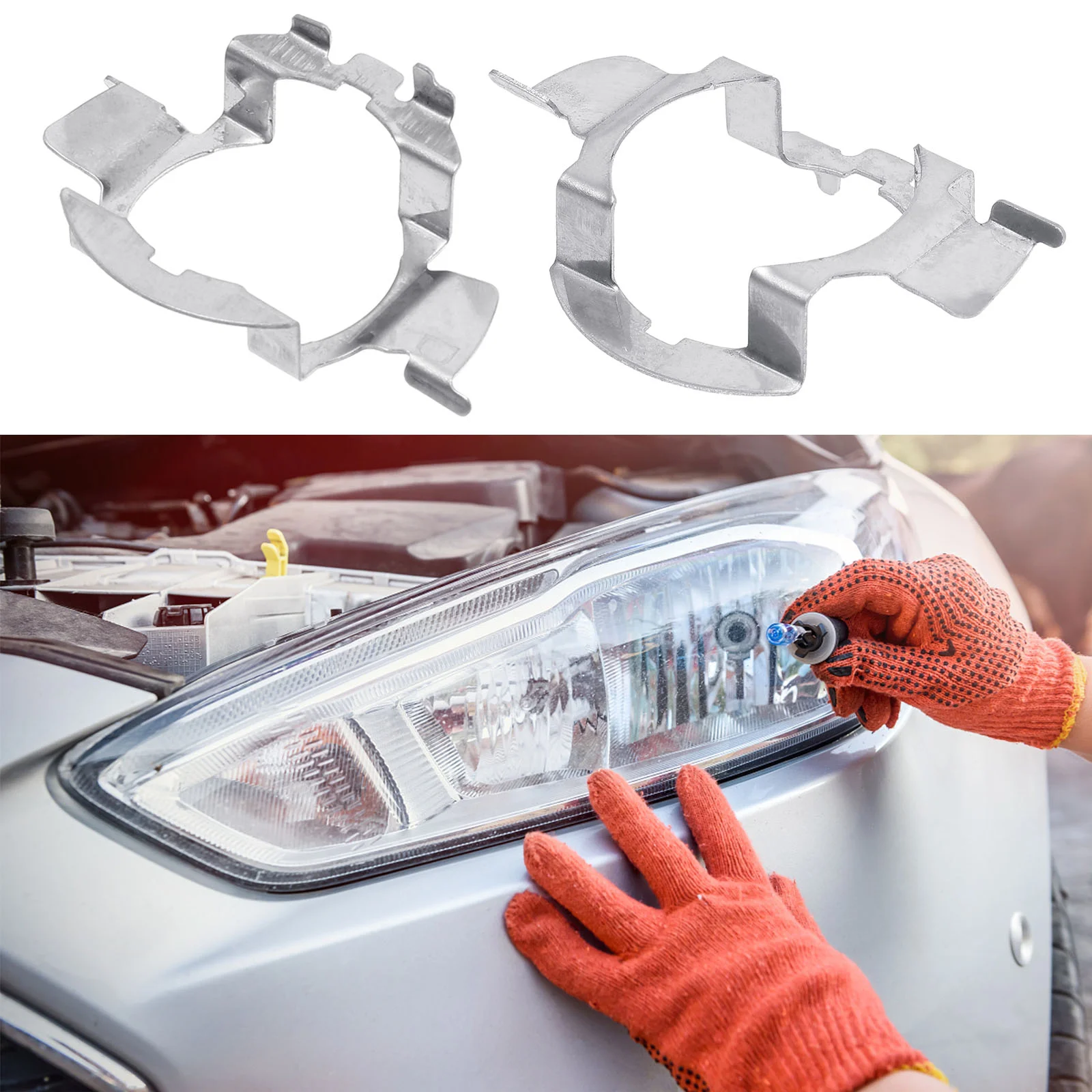 

4 Pcs Headlight Base LED Headlight Bulbs H4 H7 Adapter Socket LED Lightbulb H7 LED Bulb Holder Stainless Steel H1 H7 Adapter