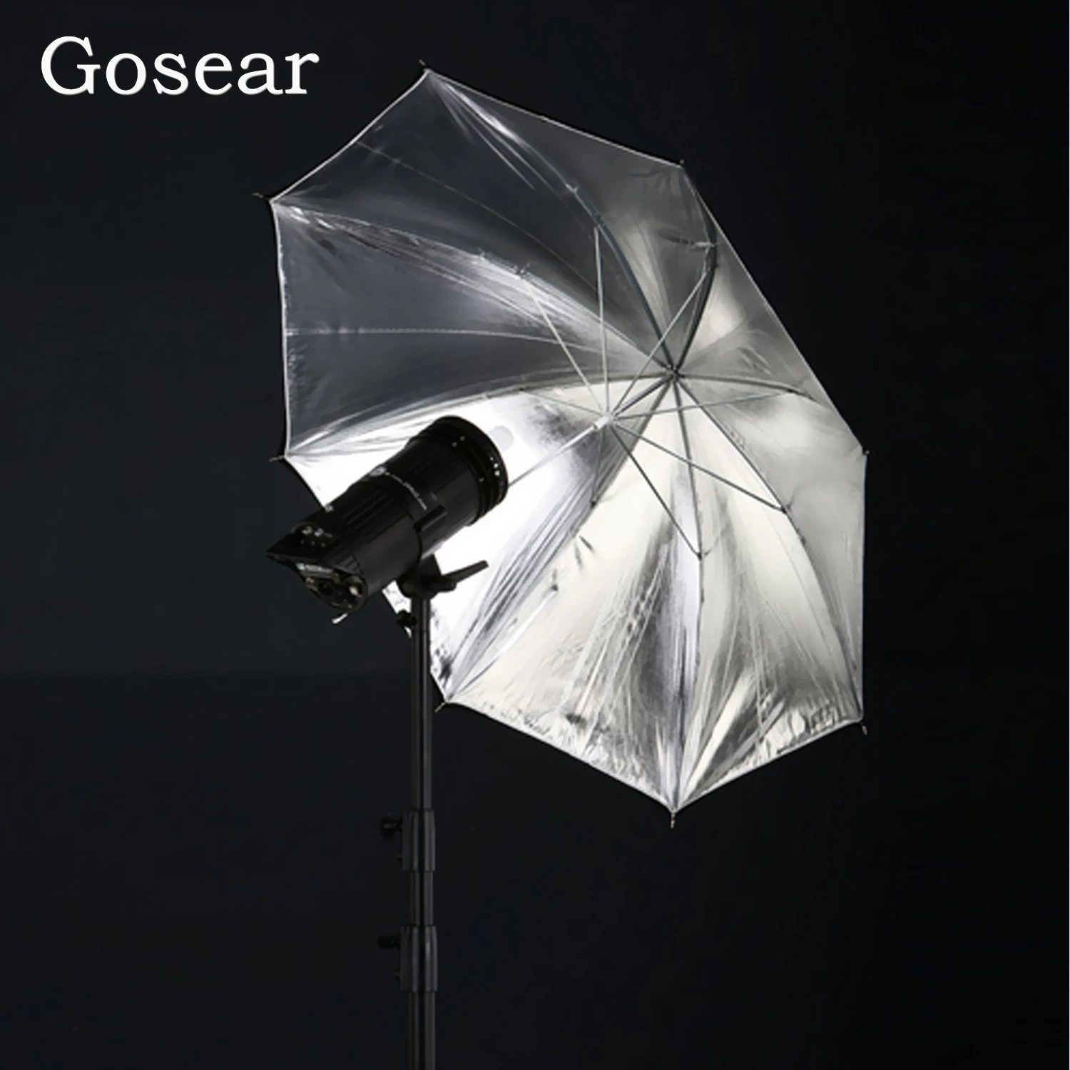 

Gosear 85cm 33inch Double Layer Black And Silver Photography Diffuser Photo Studio Reflector flash Soft Umbrella Accessories