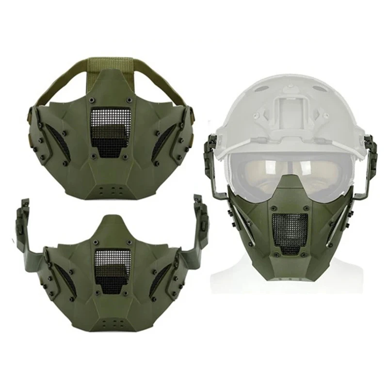 

Тактическая твердая маска железного воина (половина лица)