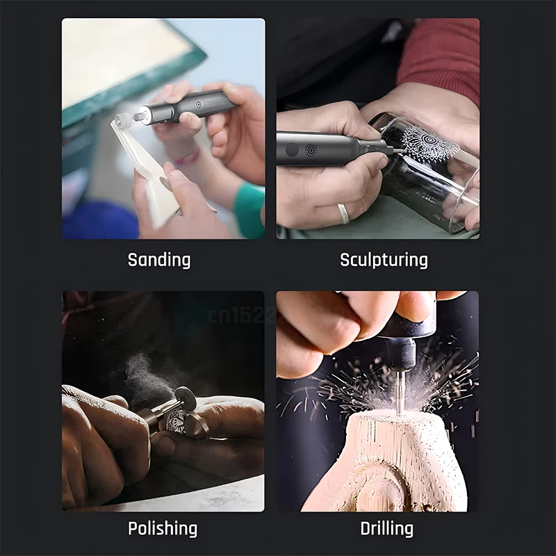 Мини-шлифовальная машина Greenworks беспроводная 8 В 80 Вт 52 шт. шлифовальная