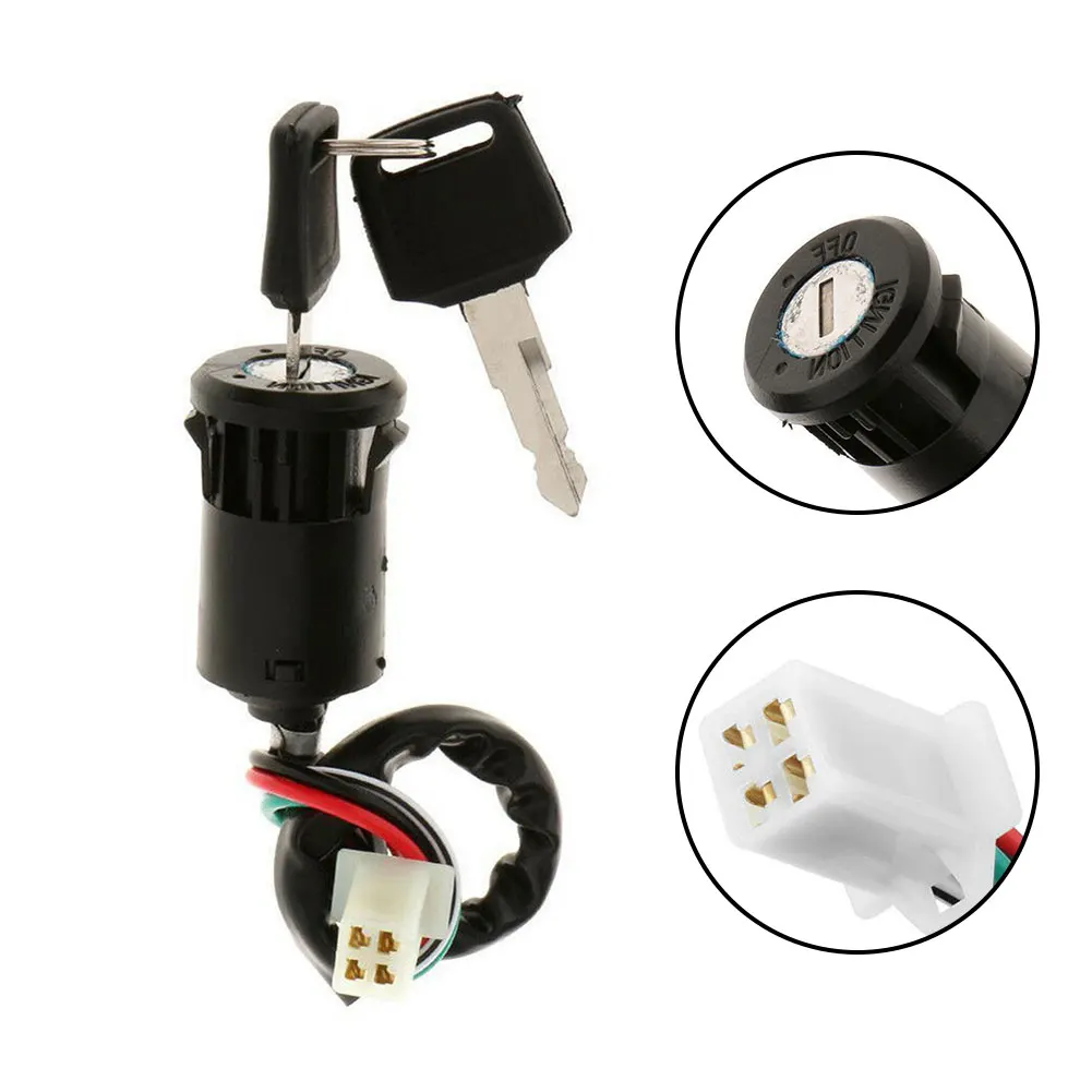 

1pcs Ignition Switch 4 Wire Ignition Key Barrel Switch For 50cc/70cc/110cc/125cc/150cc/250cc Motorbike ATV Quad Dirt Bike Quad