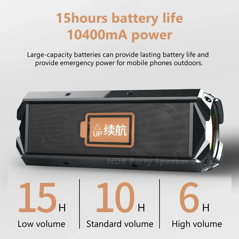 SODLK T200 Портативные Bluetooth-колонки 100 Вт Громкий стереозвук с басами IPX4