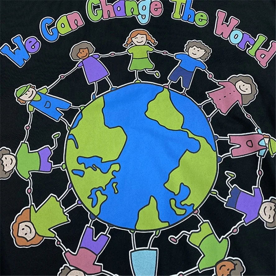 

Футболка Мужская/женская с надписью «We Can Change The World»