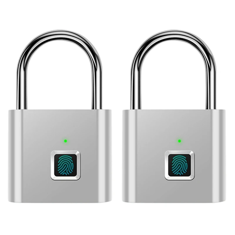

RISE-2X Fingerprint Padlock,Portable Anti-Theft USB Charging Fingerprint Lock For Lockers, Suitcases, Backpacks Etc
