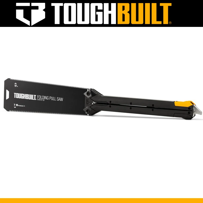 Фото TOUGHBUILT TB-H4-21-2X Складная 10-дюймовая пила для поперечной резки 17 TPI Ультратонкие лезвия Прочный ручной инструмент №1