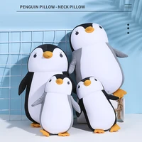 u shaped travel soft pillow car air flight inflatable pillows cute zip flip penguin deformable neck support headrest cushion