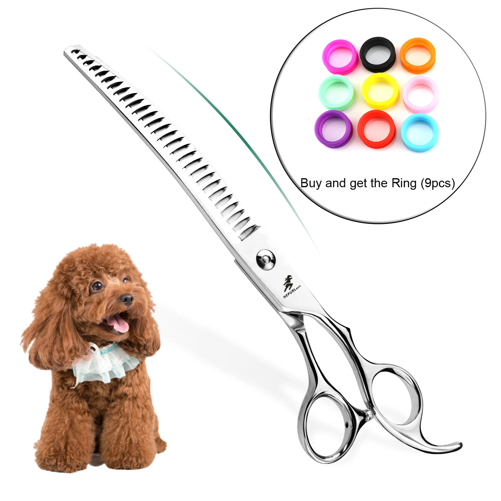 8 0 &quotСеребряные ножницы для груминга собак тонкие изогнутые