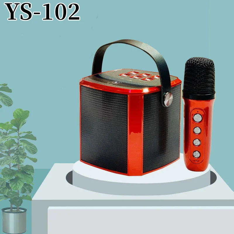 

YS-102 new wireless Bluetooth microphone speaker stereo family KTV TV series mobile phone karaoke microphone audio integration