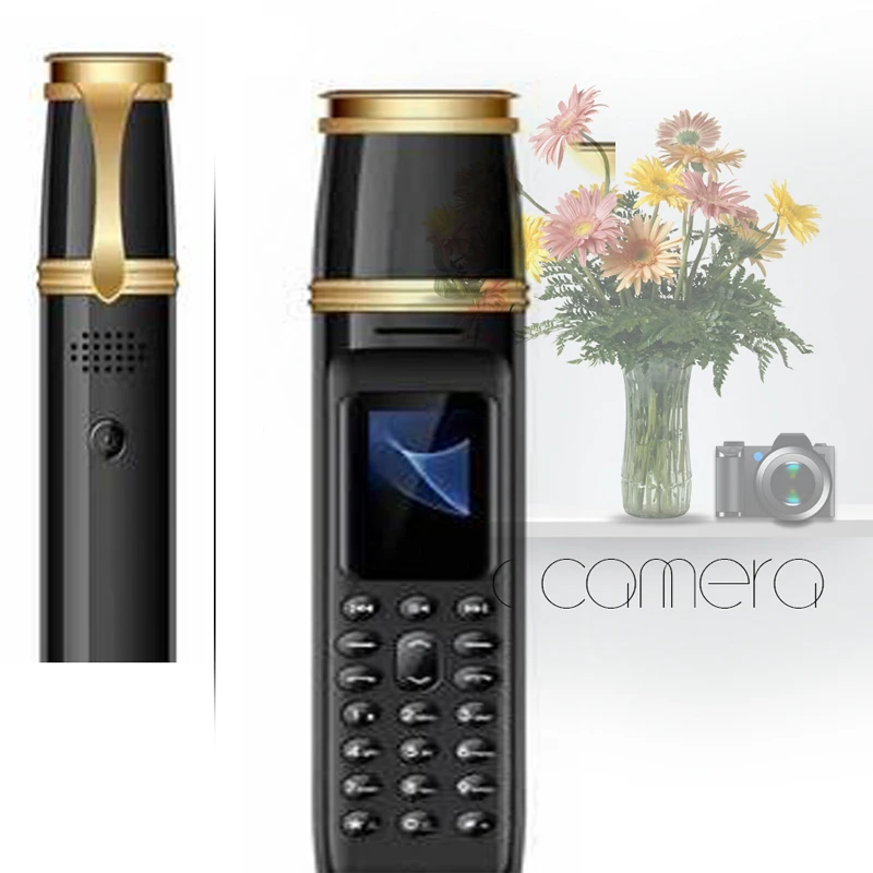 bm11 pen mini cellphone 0 06 inch tiny screen gsm dual sim camera bluetooth dialer mobile phones with recording pen free global shipping