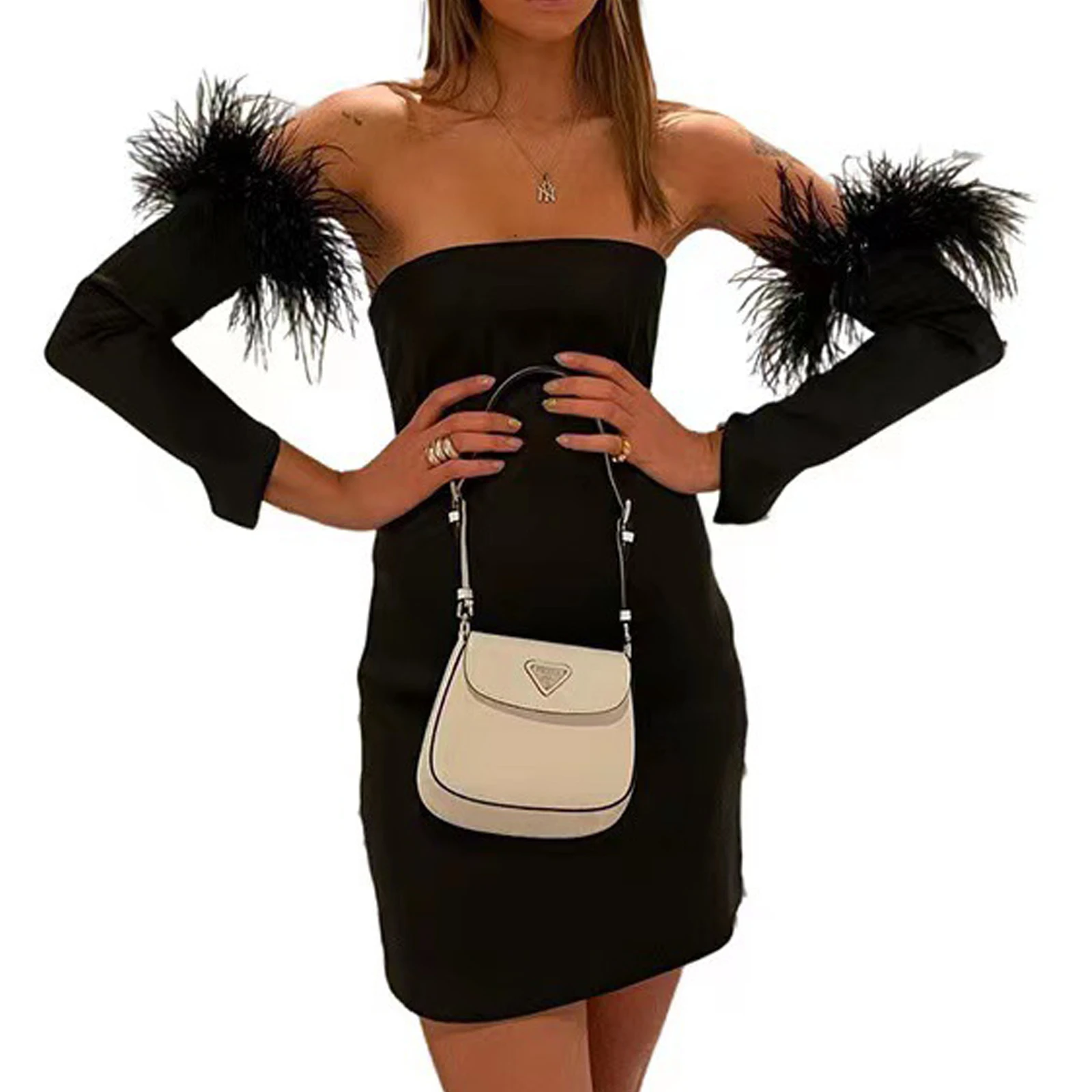 Женские атласные перчатки LaSally без пальцев в стиле оперы Стрейчевые Длинные