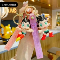 mighty atom anime figures tetsuwan atom pvc doll key chain bag key ring pendant accessories childrens toys birthday gifts