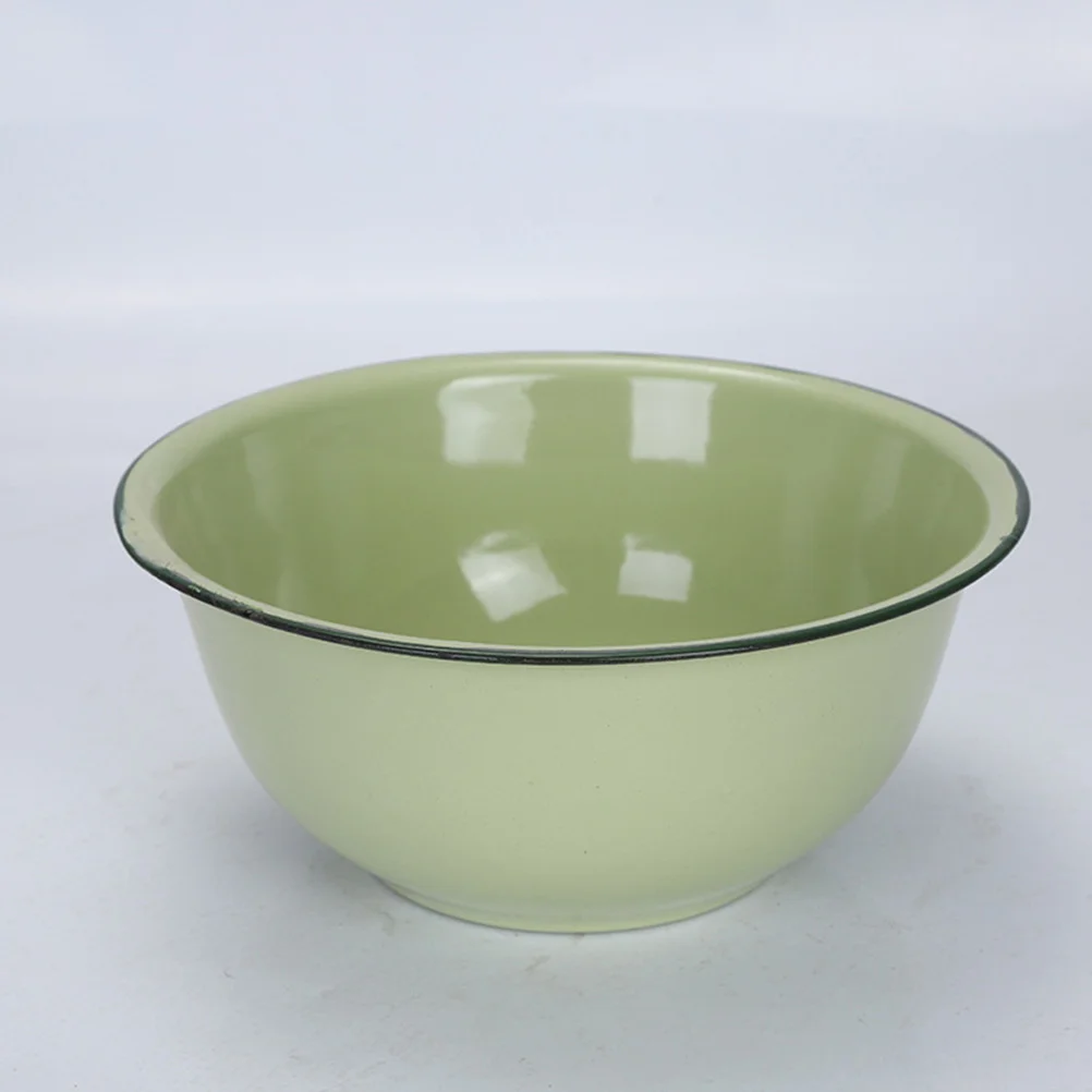 

Bowl Enamel Bowls Basin Vintage Soup Enamelware Camping Mixing Large Serving Wash Cereal Enameled Retro Salad Pot Storage Dough