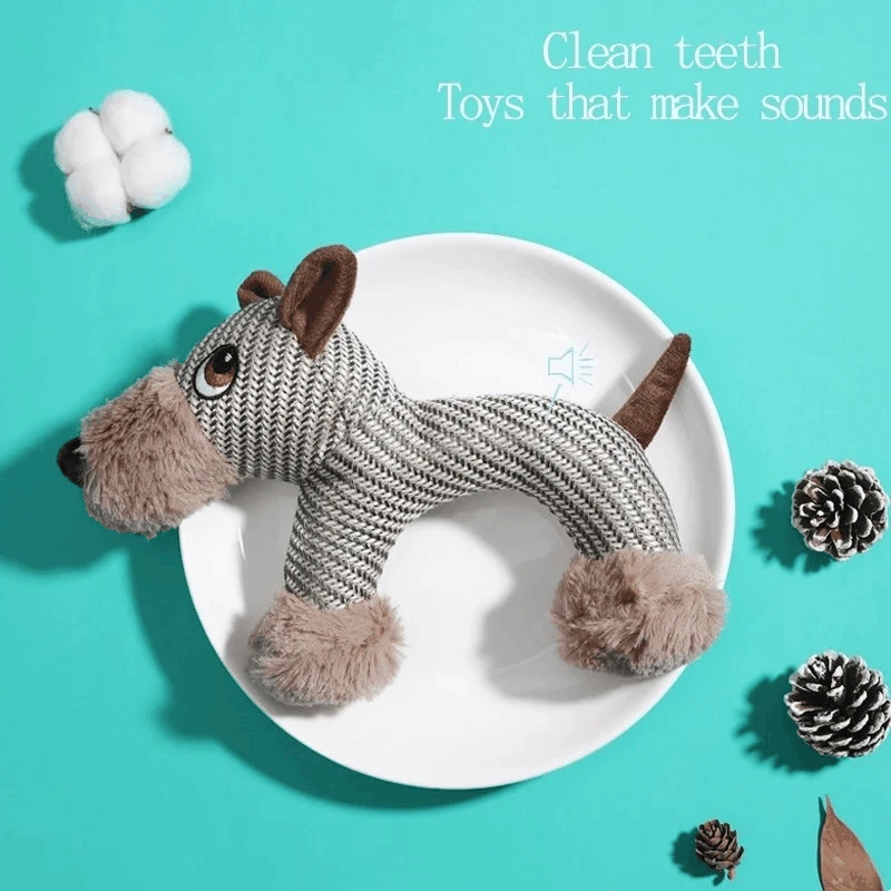 

Dog Stuffed Animal Toy Small Pet Chew Toys for Large Dogs Squeak Toy Interactive Cat Toys Interact Training Supplies Puppy Funny