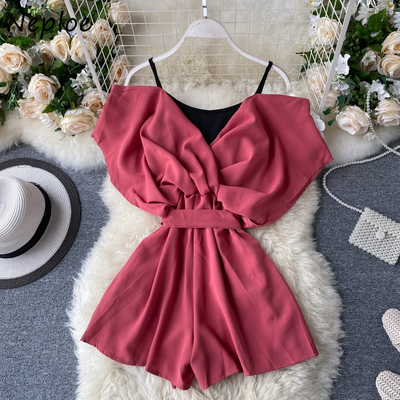 Женский комбинезон на бретельках Neploe с открытыми плечами Новинка лета 2024