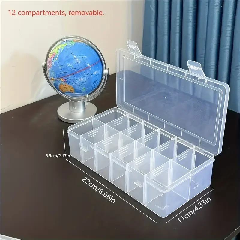 

Прозрачный пластиковый органайзер для хранения 12 сеток
