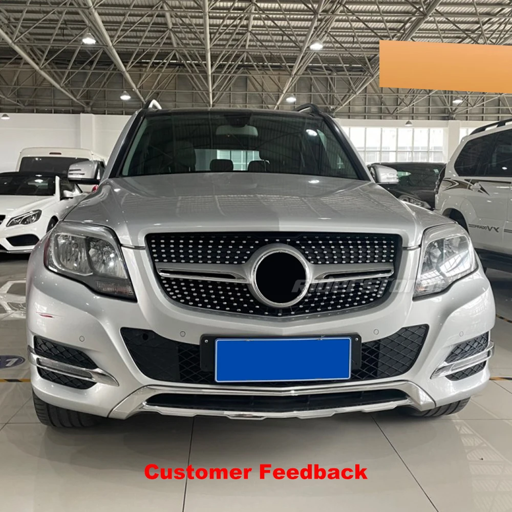 X204 Алмазная решетка для merced GLK class 2013-2015 года без эмблемы Алмазный передний бампер