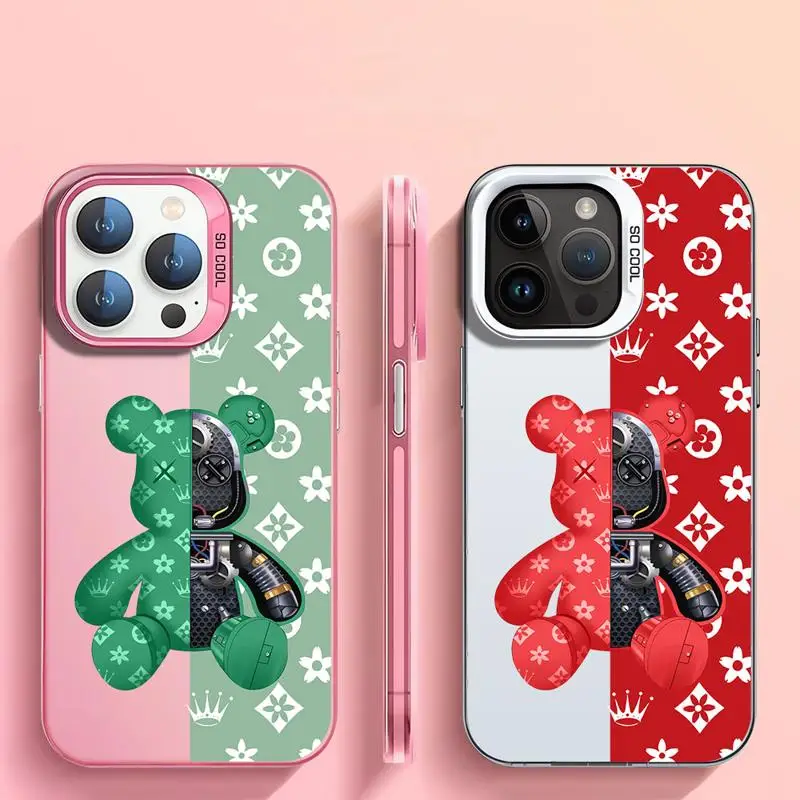 Фото Роскошный робот B-Bear для Apple iPhone 15 Pro Max 14 Pro 13 12 11 Pro Max 14 Plus, противоударный чехол №2