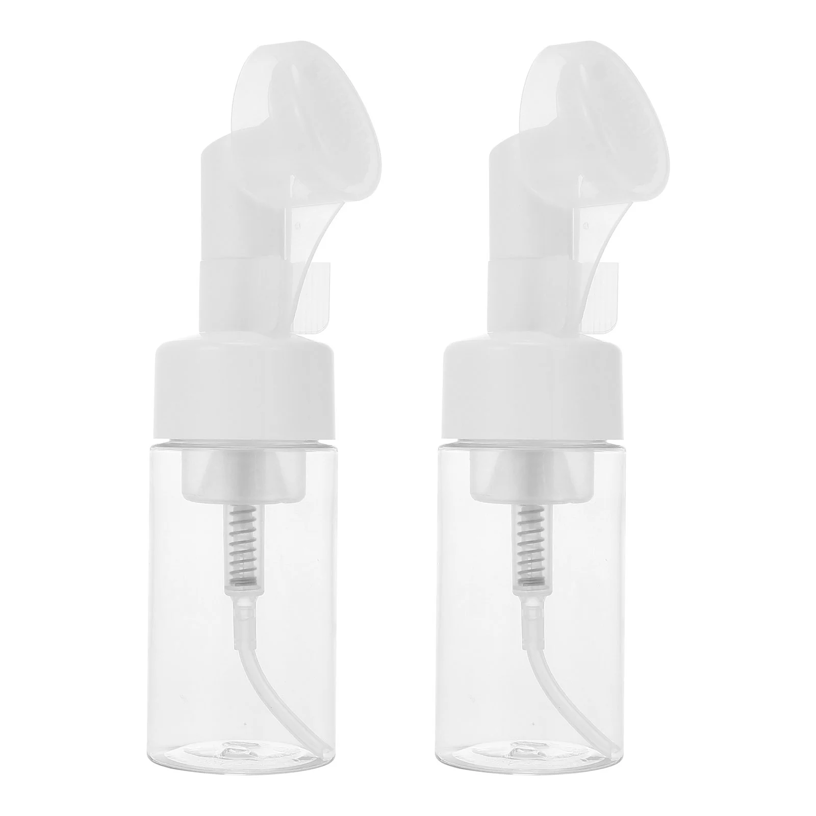 

2 PCS Sparkling Bottle Foaming Bottles Mousse Face Cleanser Soap The Pet Travel Plastic Dispenser