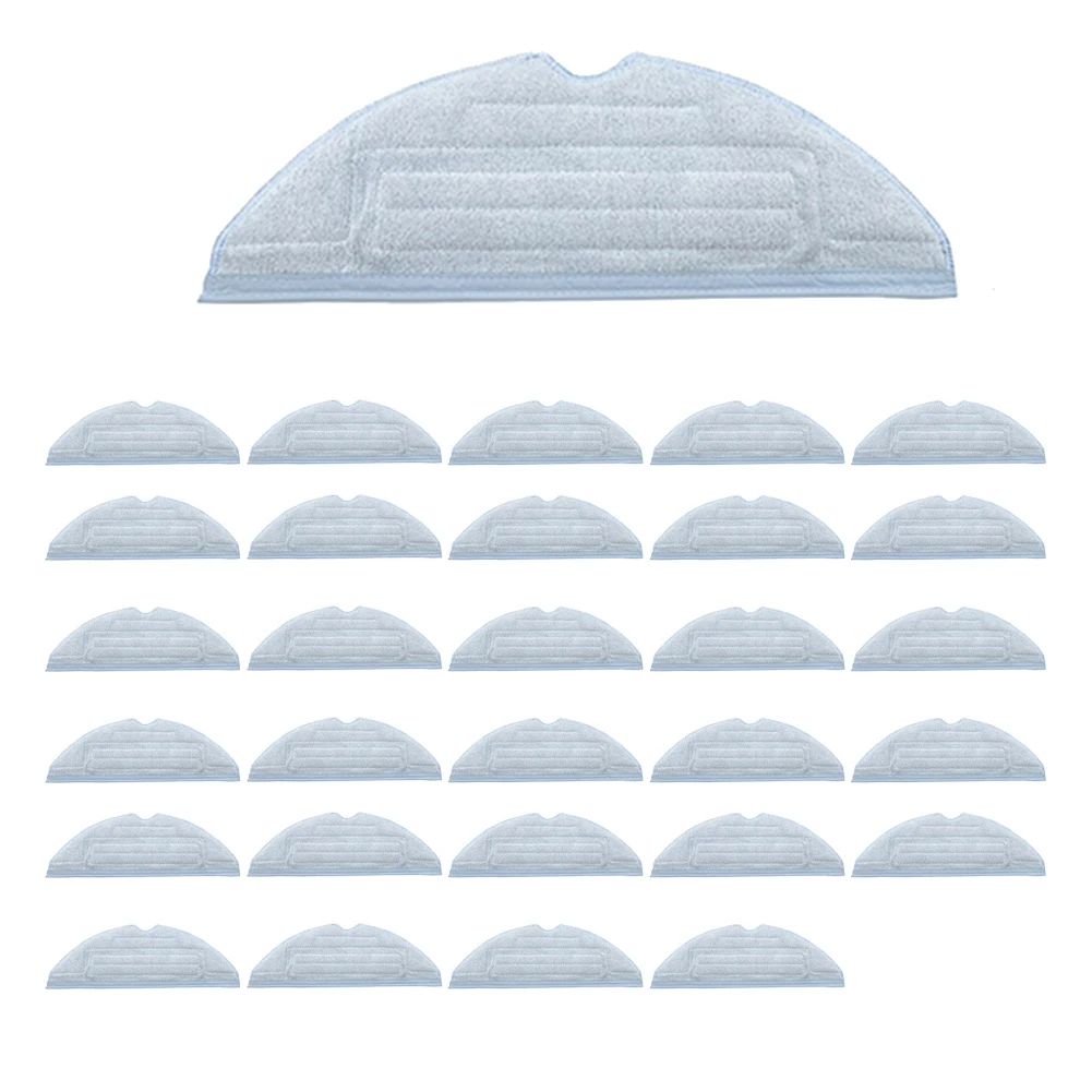 

30 Pack Vacuum Mop Pads Replacement for Roborock T7S T7S Plus S7 Reusable Floor Cloth Microfiber Soft Pads