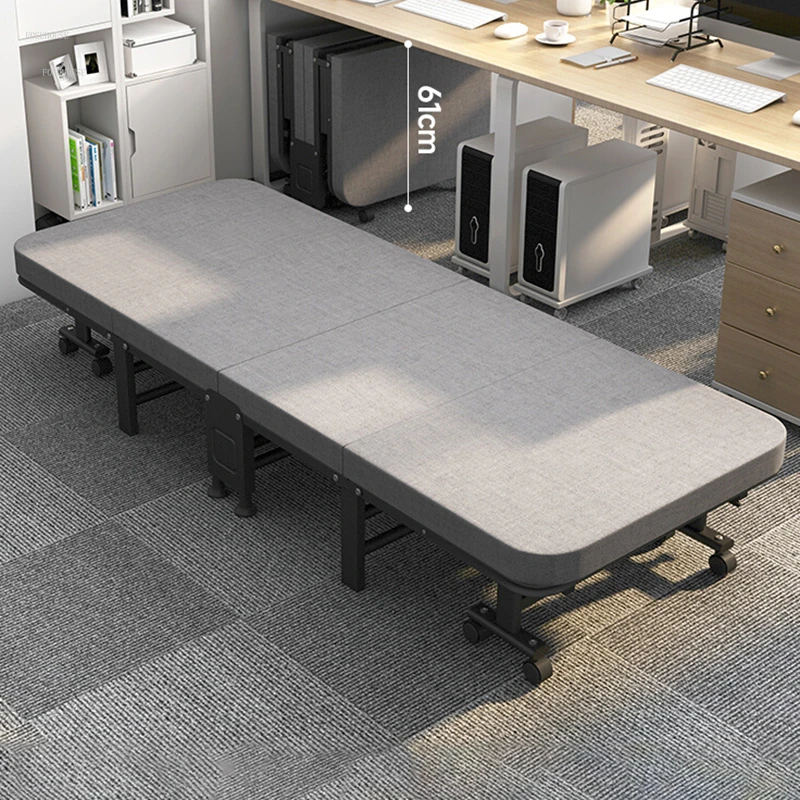 

Modern Reinforced Folding Beds Single Nap Office Lunch Break Artifact Portable Folding Beds Simple Marching Opklapbed Furniture