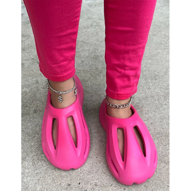 

Женские летние шлепанцы, Новое поступление 2022, рваные туфли, женские сандалии на плоской подошве для сада, Классические шлепанцы, техническ...