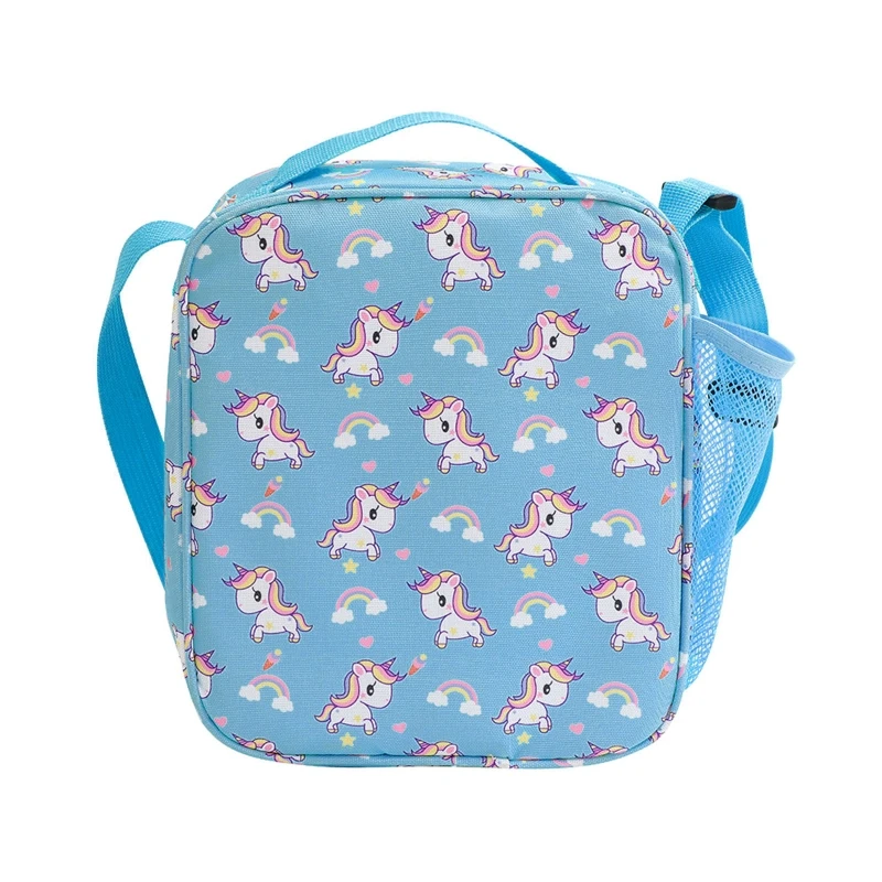 

Kids Lunch box Insulated Soft Bag Mini Cooler Pouch Back to School Thermal Shoulder Bag for Girls Boys Students