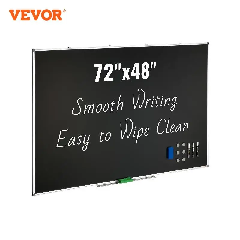 

VEVOR 48 x 72 Inches Large Chalkboard with Aluminum Frame, Black Boards Dry Erase Includes 1 Magnetic Erase & 3 Dry Erase Marker