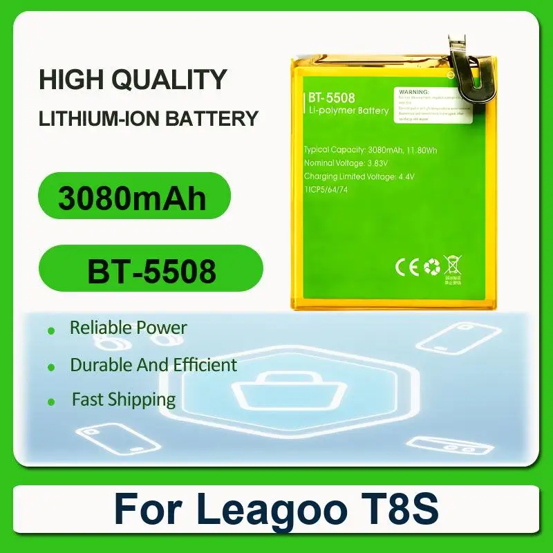 Фото Аккумулятор для LEAGOO KIICAA POWER M9 Pro T8S xrover BT-5702 Alfa 5 Z6 M5 Mix T5 T5C 2 M11 shark 1 S10 S8 Z5 Z5L Lte PLUS BT-6008 №5