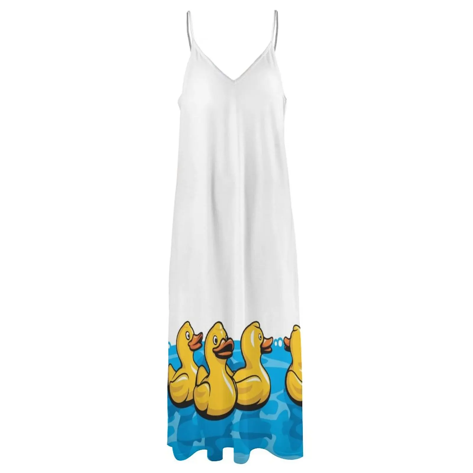 Длинное платье без рукавов Rubber Ducks in the Bath платья для женщин 2025 Женские Платье
