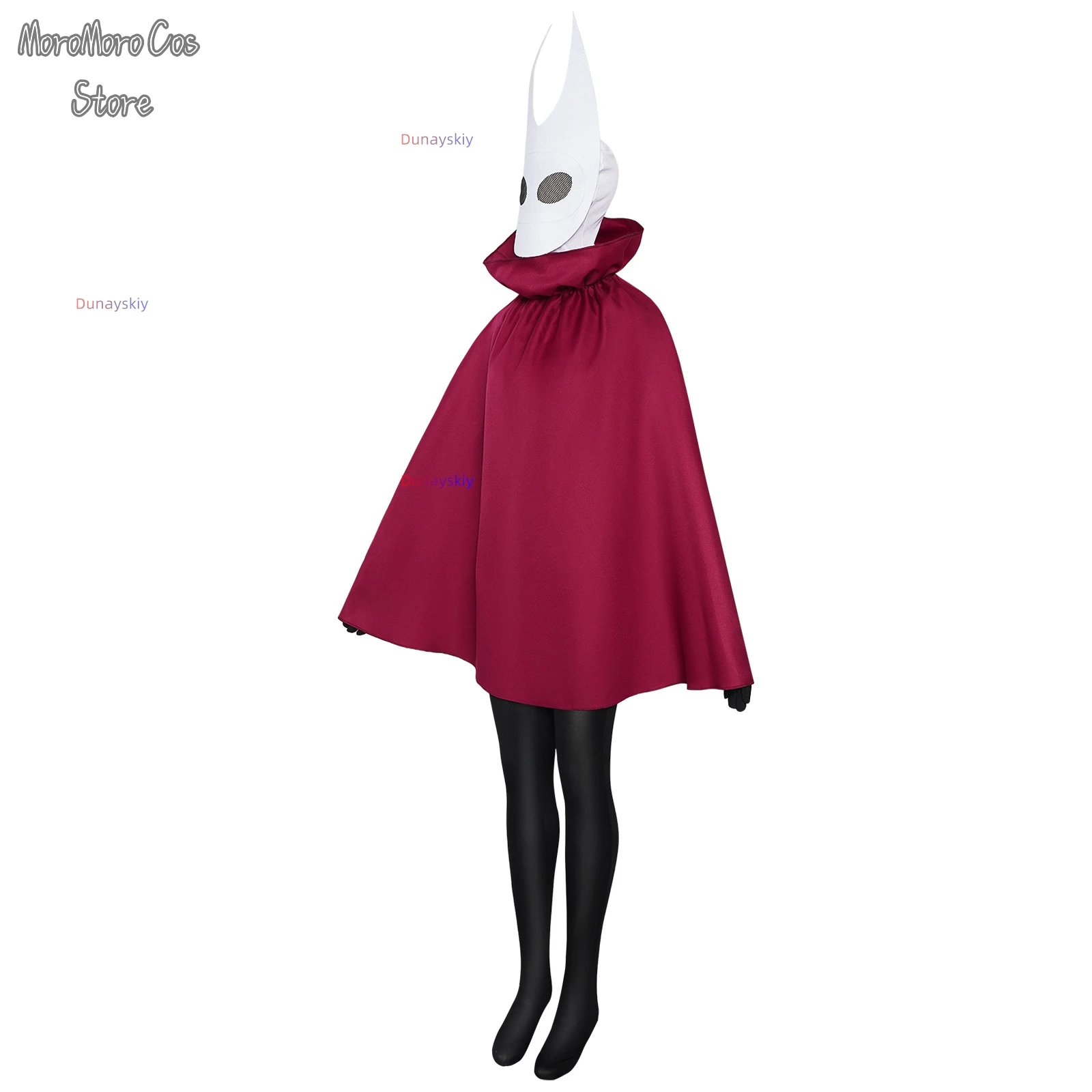 Фото Hollow Knight: Silksong Hornet Game Outfit Косплей органов로윈 의상 Хэллоуин Фэнтезийный плащ Карнавальные подарки Вечеринка Детская накидка с изображением призрака из мультфильма №2