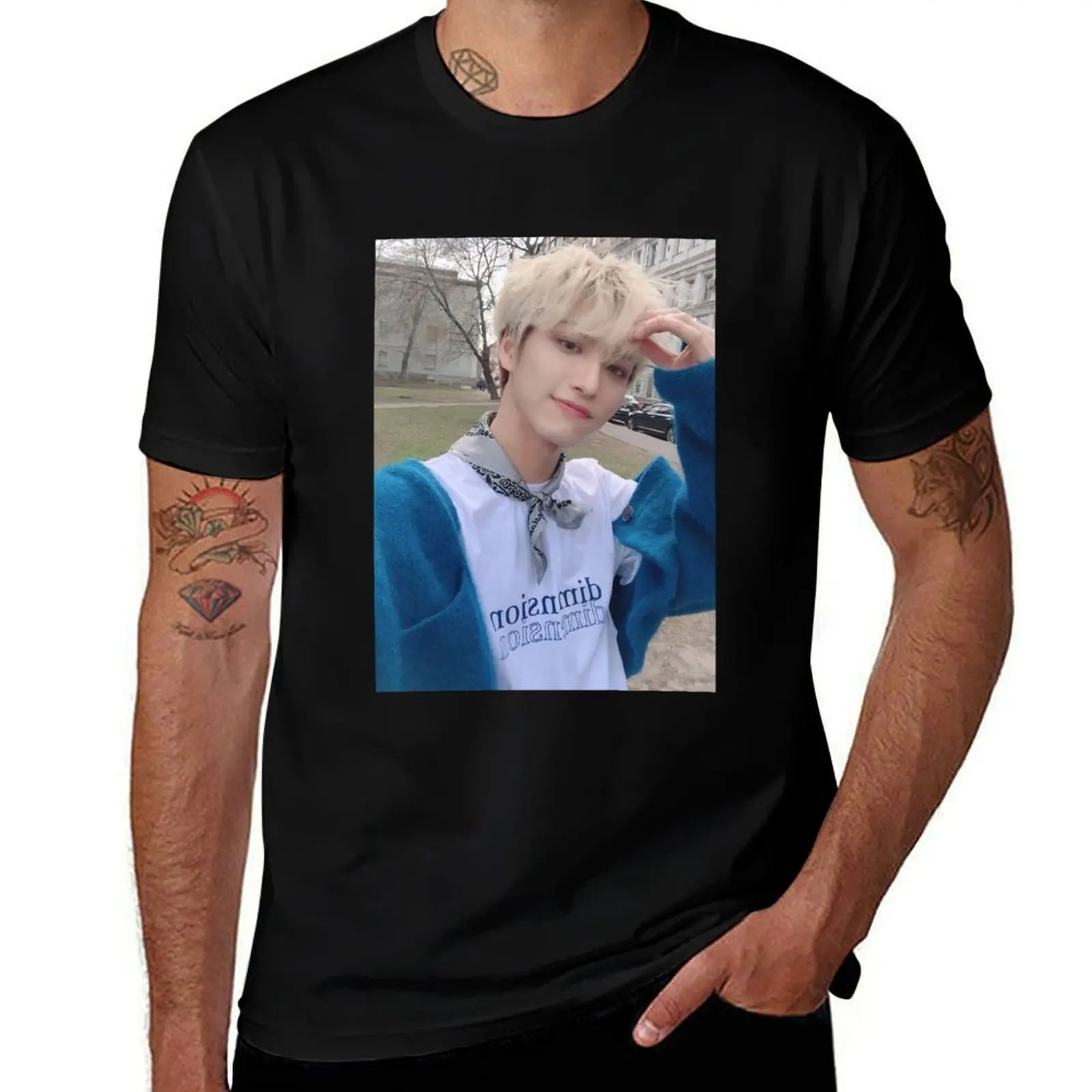 Фото Футболка ATEEZ Seonghwa Selca 1, спортивная повседневная быстросохнущая футболка №1