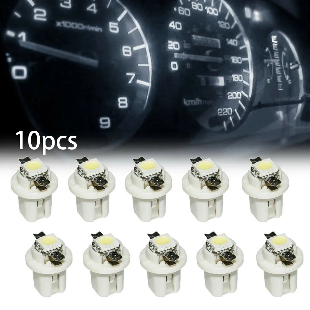 

10 шт., Автомобильные светодиодные лампы T5 SMD 5050 SMD T5 B8.5D