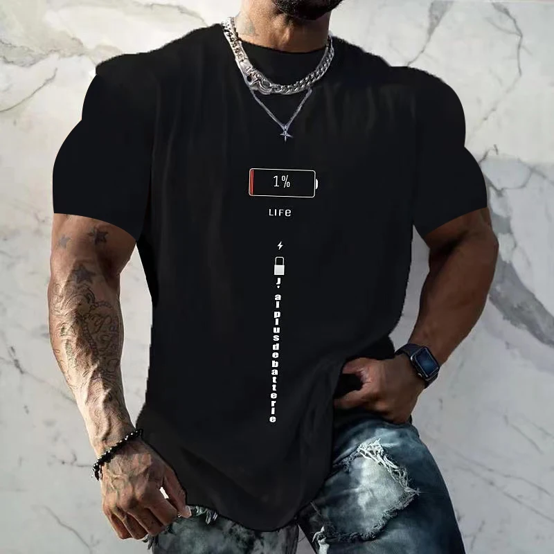 

T Shirt for Men 3D Letter Fashion Harajuku Print T-Shirt Men's Clothing 2023 Summer O Neck Tops and Tee Loose Oversized T Shirt