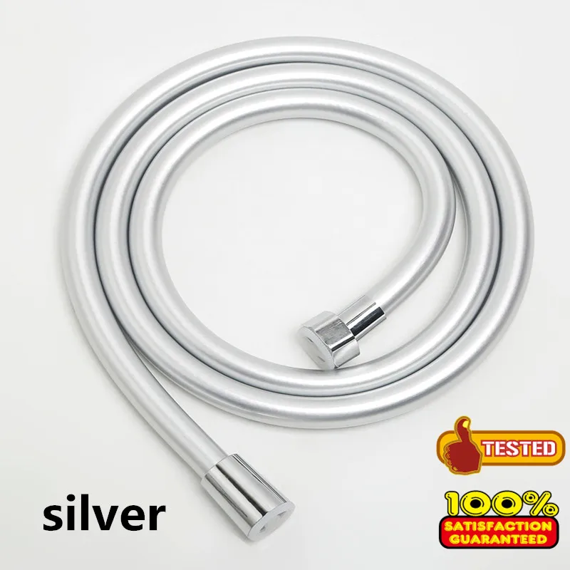 

S160 Bathroom 1.5m 2m Shower Hose Flexible Silver Gunmetal PVC Shower Explosion-proof Home Bathroom Pipe Fittings Hose