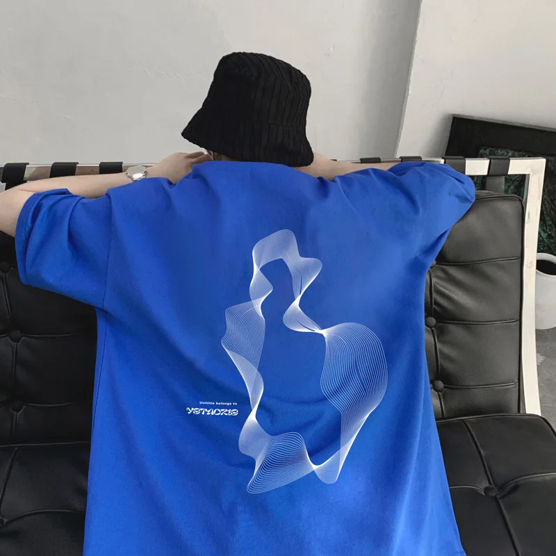 

Футболка мужская оверсайз с коротким рукавом, Повседневная модная рубашка в стиле Хай-стрит, Оригинальная футболка в стиле аниме Харадзюку, Y2k, лето 2023