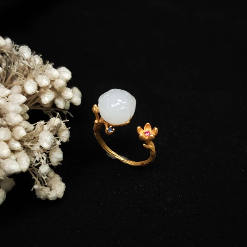 

Нефритовый оригинальный подарок, Китайский драгоценный камень, серебро 925 пробы, Женский амулет, талисманы, натуральный настоящий Регулиру...