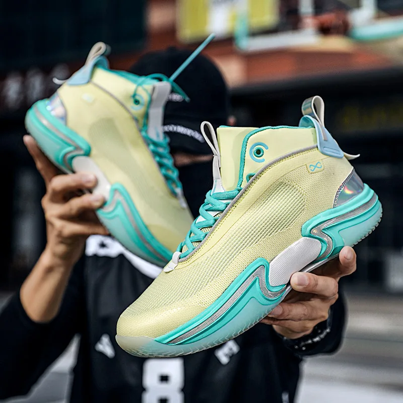 

Men's Basketball Shoes Breathable Cushioning Non-Slip Wearable Sports Shoes Gym Training Athletic Basketball Sneakers for Women